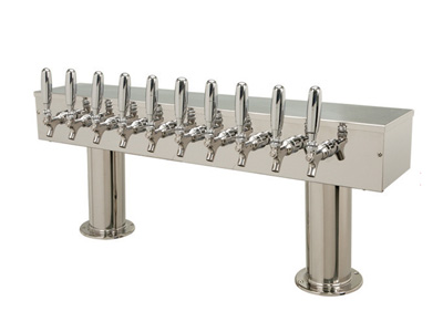 Double Pedestal 10 Tap SS Glycol