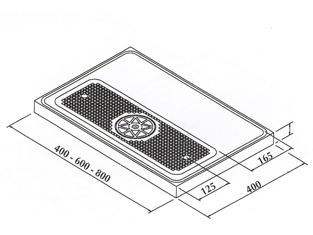 Platform Drip Tray 600x400x40 Chrome