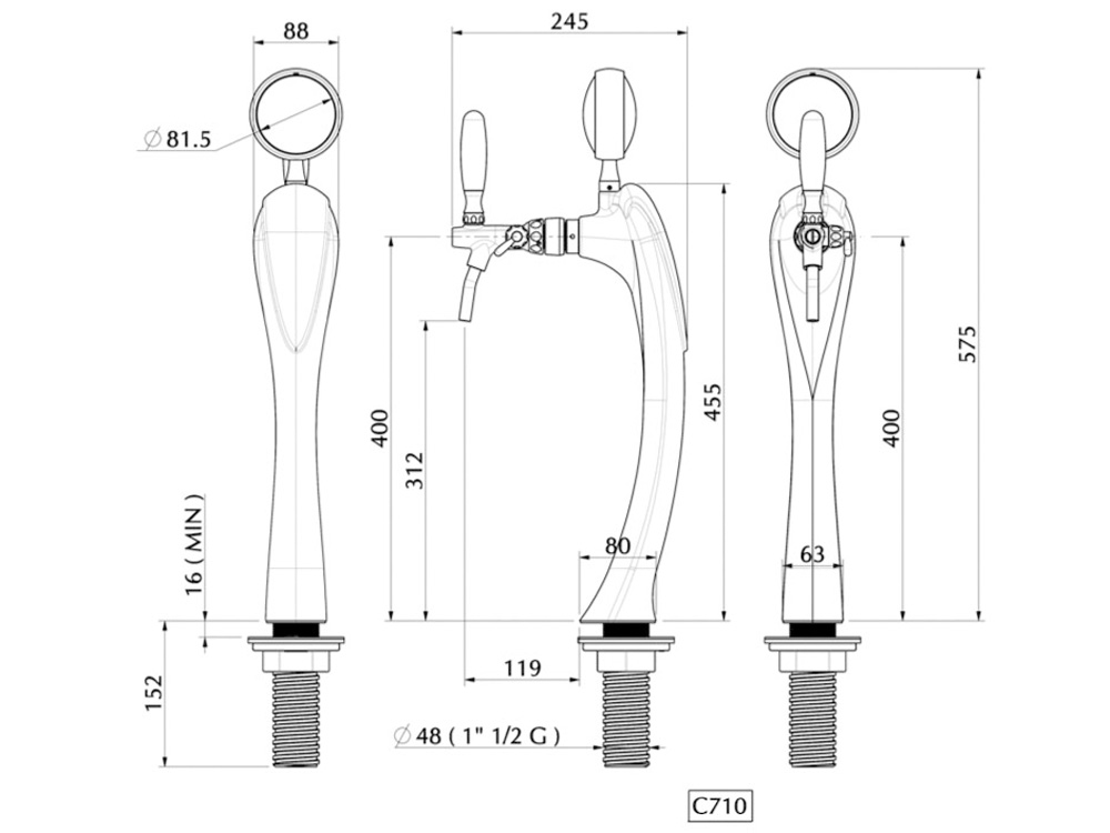 Lotus 1 Tap Medium Wood