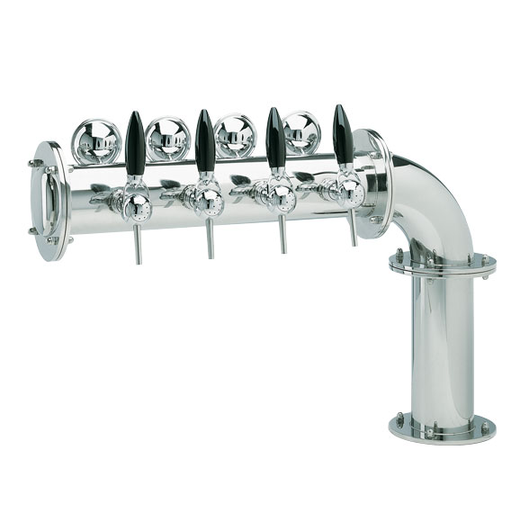 Brauhaus Flag 4 Tap Chrome with LED